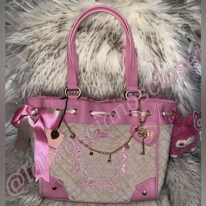 NWT Custom Juicy Couture Exclusive Pink Sandstone Juicy Tale Daydreamer Tote